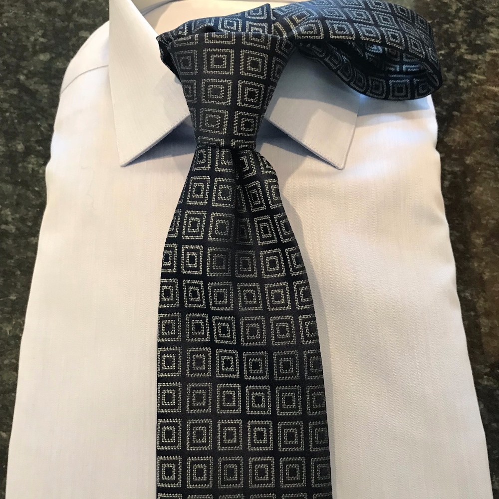 Blue and Green Pattern Calvin Klein Tie